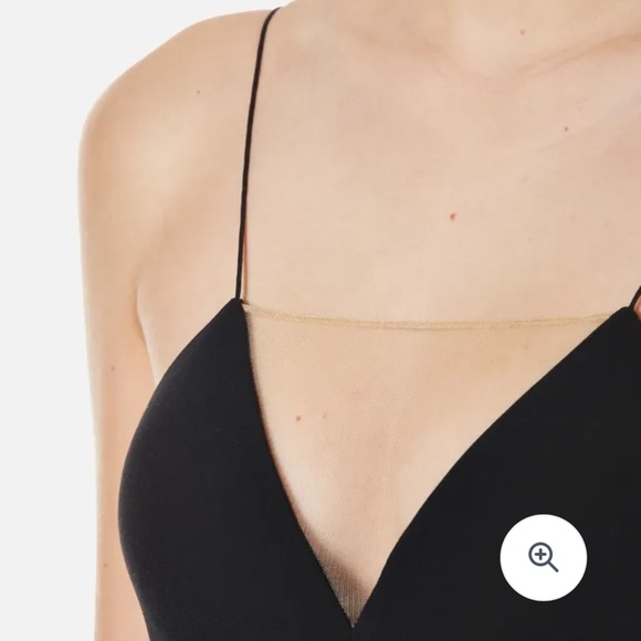 Alexander Wang V Neck Slip Dress w Sheer Insert - Picture 6 of 8